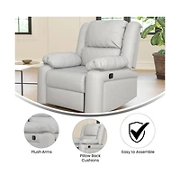Recliner With Bustle Back And Padded Arms