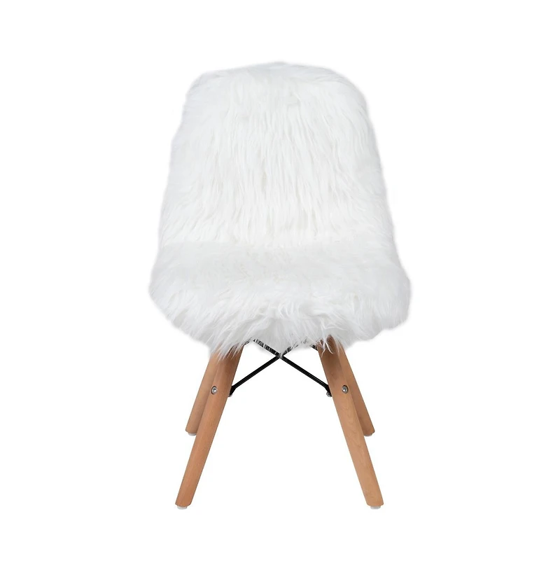 4 Pack Kids Shaggy Dog Accent Chair - Desk Chair - Playroom Chair