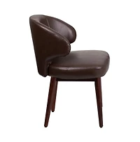 Merrick Lane Ambrose Upholstered Accent Chair With Walnut Legs