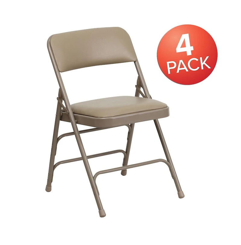 4 Pack Home & Office Portable Party Events Padded Metal Folding Chair