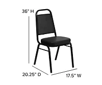 Trapezoidal Back Stacking Banquet Dining Chair - 2.5" Thick Seat