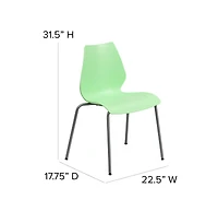 Multipurpose Home Office Stack Chair With Lumbar Support