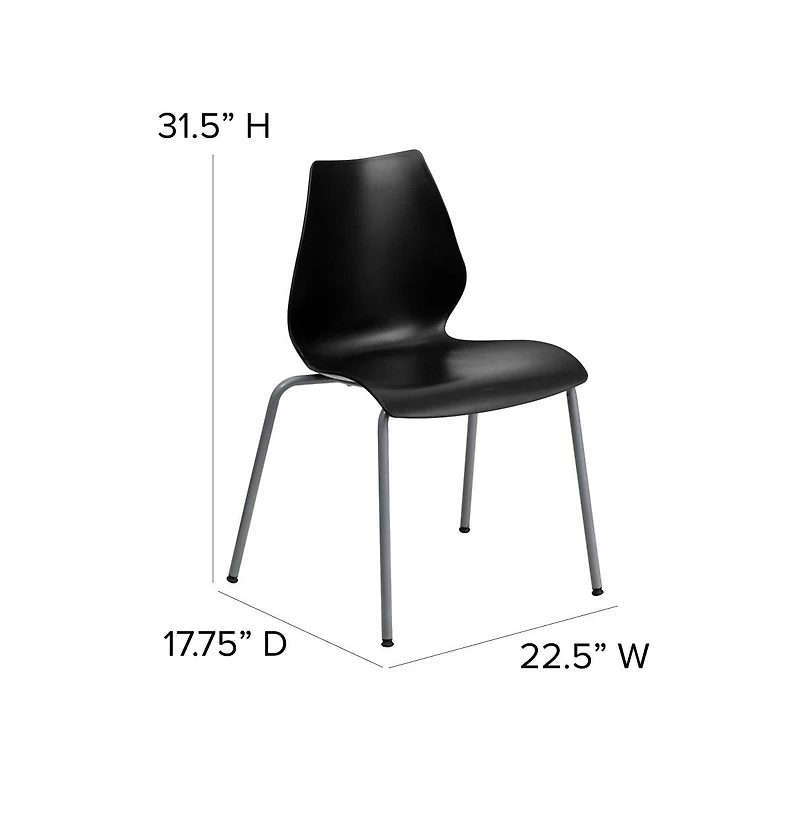 Multipurpose Home Office Stack Chair With Lumbar Support