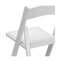 Set Of 4 800 Lb Weight Capacity Indoor/Outdoor Resin Folding Chairs