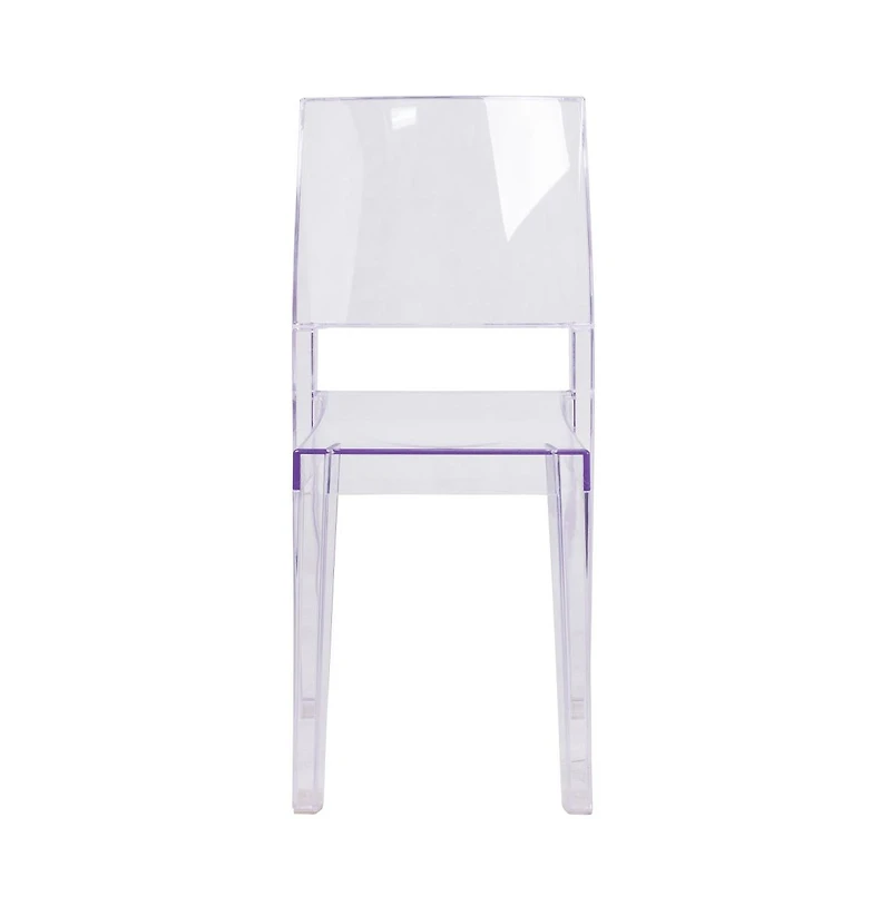 Emma+Oliver 4 Pack Transparent Stacking Side Chair