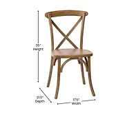 Bardstown X-Back Bistro Style Wooden High Back Dining Chair
