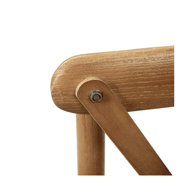 Merrick Lane Davisburg Stackable Wooden Cross Back Bistro Dining Chair