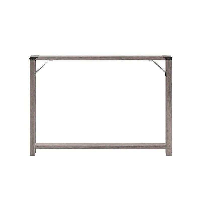 Merrick Lane Green River Modern Farmhouse Engineered Wood Sofa Table And Powder Coated Steel Accents