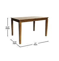 Merrick Lane Hayden Wooden Dining Table With Tapered Legs