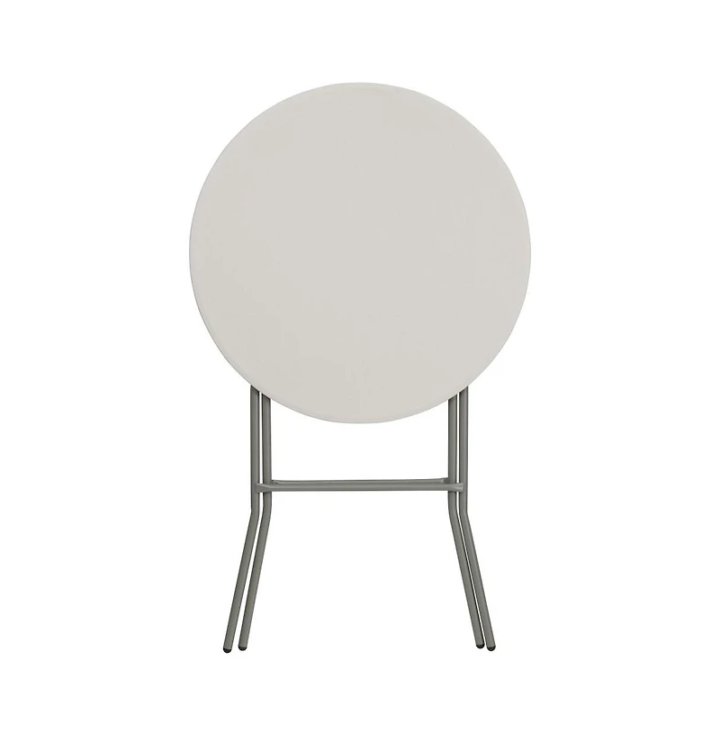 Emma+Oliver 2.63-Foot Round Plastic Bar Height Folding Table