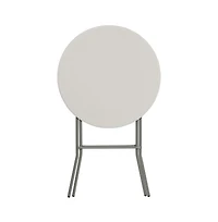 Emma+Oliver 2.63-Foot Round Plastic Bar Height Folding Table
