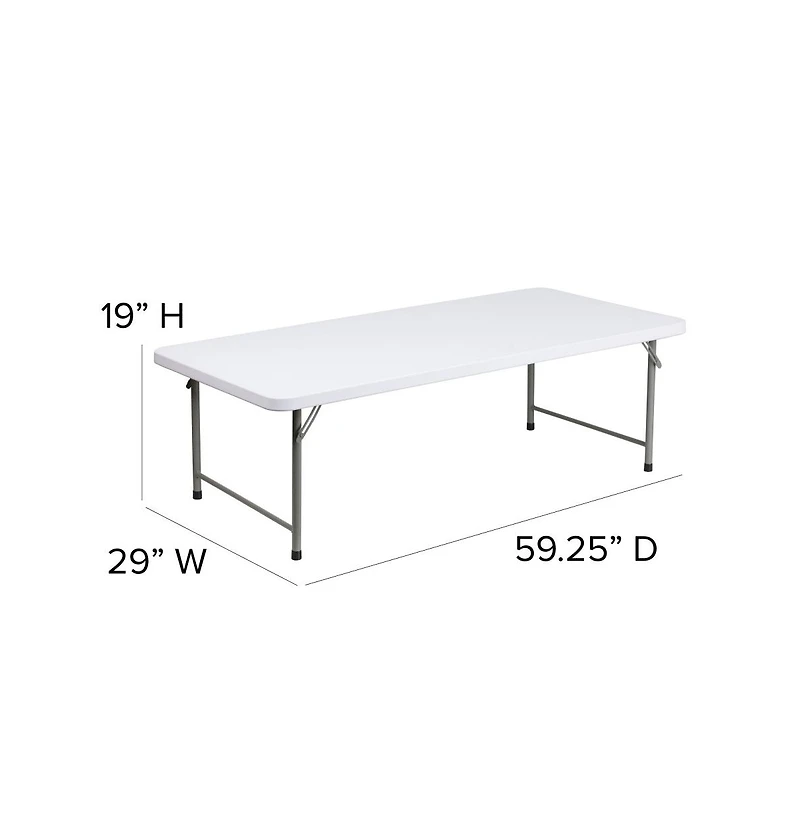 Emma+Oliver 4.93-Foot Kid'S Plastic Folding Activity Table - Play Table
