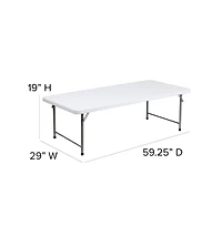 Emma+Oliver 4.93-Foot Kid'S Plastic Folding Activity Table - Play Table