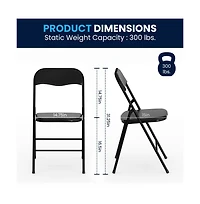 Emma+Oliver 5 Piece Folding Card Table And Chair Set