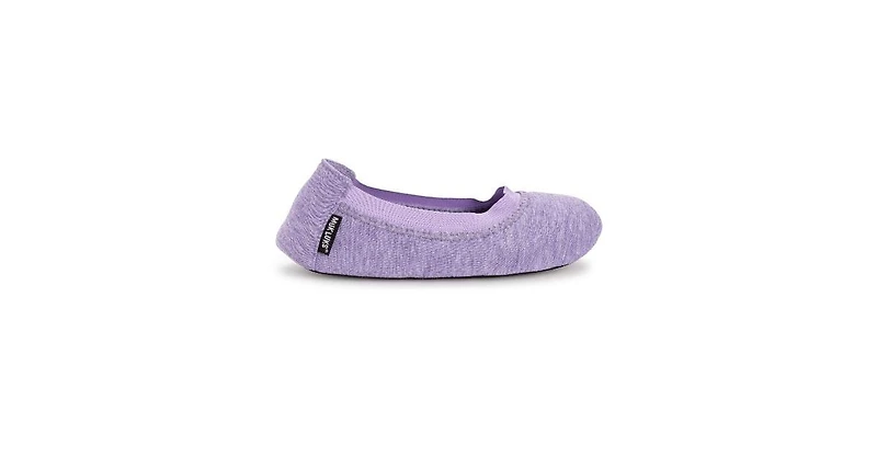 Muk Luks Women's 2 Pair Travel Ballerina Slipper Set