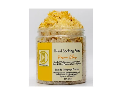 Omm Collection Floral Soaking Bath Salts Passion Citrus 8oz