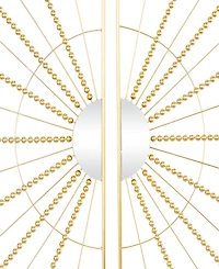 CosmoLiving by Cosmopolitan Gold Metal Half Moon Mirror Geometric Wall Decor with Gold Frame Set of 2 16"W, 32"H