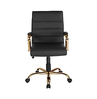 Milano Contemporary Mid-Back Home Office Chair With Padded Arms