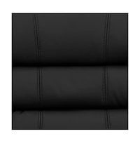 Emma+Oliver Mid-Back Leather Swivel Task Office Chair With Accent Divided Back And Arms