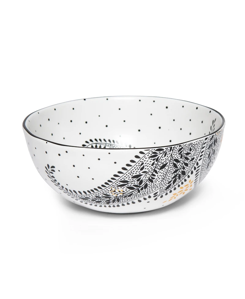 Portmeirion Sara Miller Artisanne Noir Cereal Bowls, Set of 4