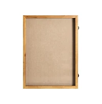 Wood Shadow Box Display Case - Solid Wood With Acrylic Window - Security Latch - For Mementos And Keepsakes