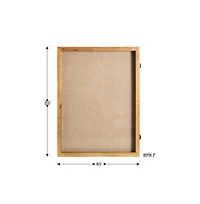 Wood Shadow Box Display Case - Solid Wood With Acrylic Window - Security Latch - For Mementos And Keepsakes