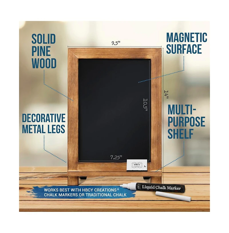 Hanging Or Tabletop Chalkboard With Legs/Wedding Table Sign/Kitchen Countertop Memo Board