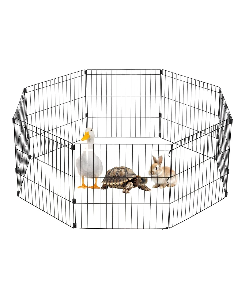 Iris Usa 24" Exercise 8 Panel Wire Metal Pet Playpen for Dog