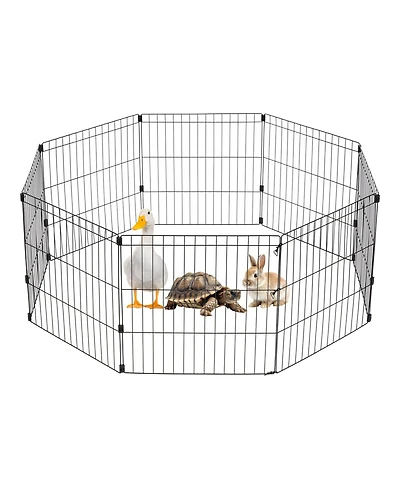 Iris Usa 24" Exercise 8 Panel Wire Metal Pet Playpen for Dog