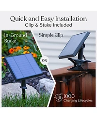 Ambience Pro 27 ft. Outdoor Solar Led 2-Watt String Lights with Soft White Hue