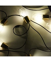 Brightech Glow 27ft Solar Powered Led Outdoor String Lights with Brass Hardware