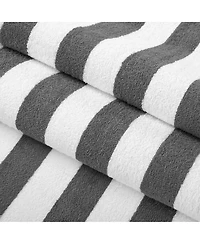 California Cabana Beach Towel (4 Pack, 30x70 in.), Striped, Soft Ringspun Cotton, Oversized Pool
