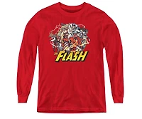 Justice League Boys of America Youth Flash Family Long Sleeve Sweatshirts