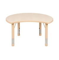 Emma+Oliver 25.125"W X 35.5"L Crescent Plastic Adjustable Activity Table-Seats 4