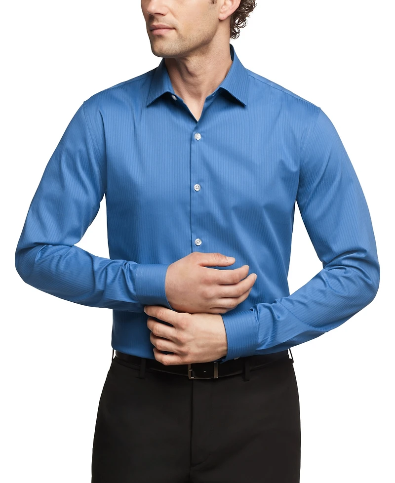 Kenneth Cole Reaction Men's Slim Fit Tonal Stripe Dress Shirt