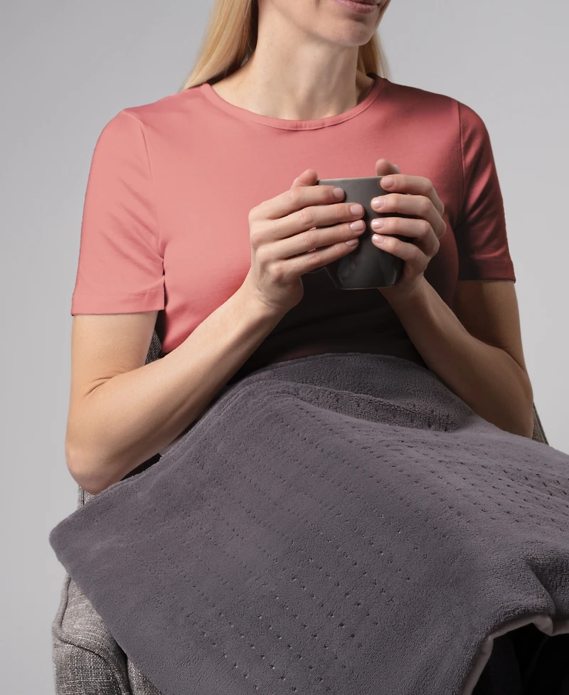 Sharper Image Calming Heat Massaging Weighted Heating Pad Xxl - Wide Wrap