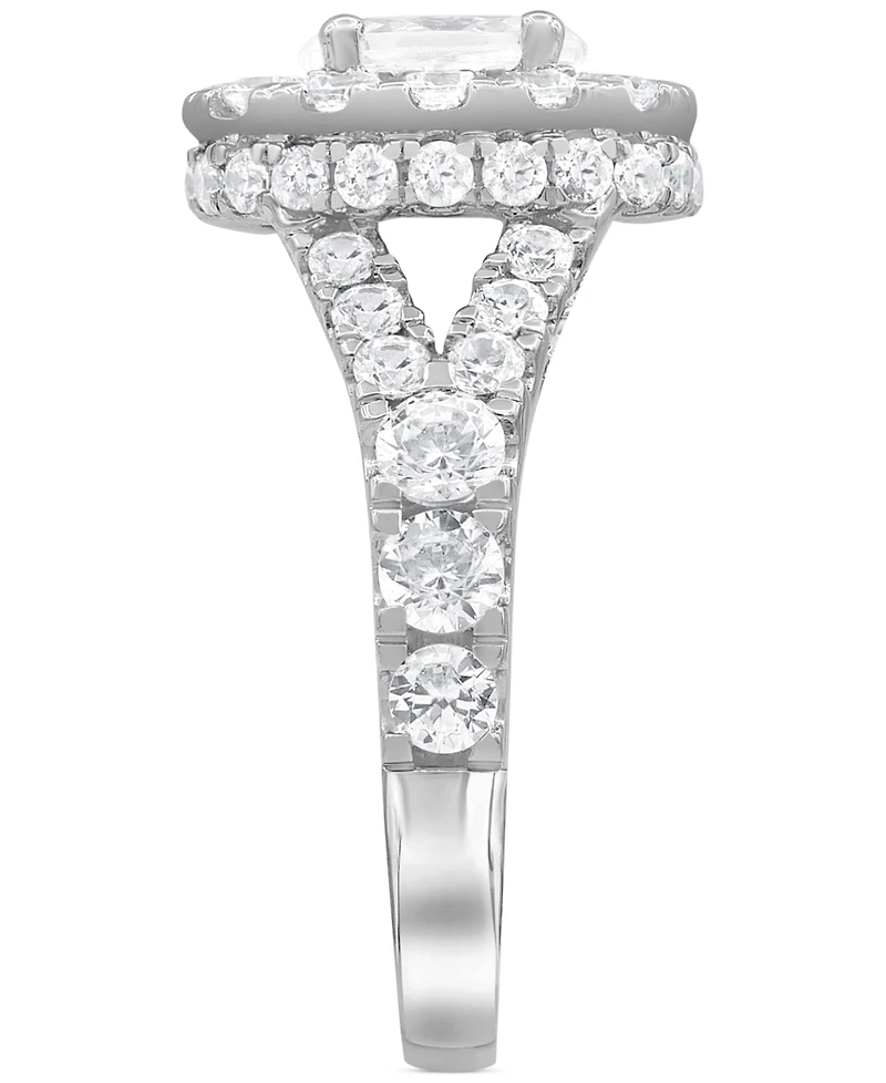 Diamond Oval Halo Bridal Set (4 ct. t.w.) in 14k White Gold