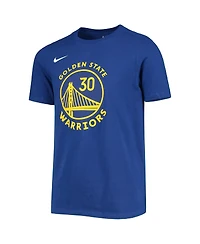 Nike Youth Stephen Curry Royal Golden State Warriors Logo Name Number Performance T-Shirt