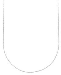 Singapore Chain 20" Strand Necklace (1-1/3mm) in 14k White Gold