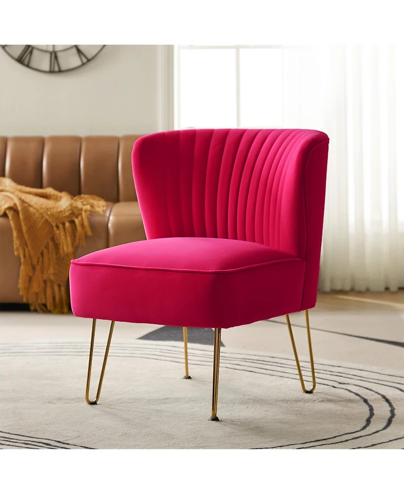 Wooden Upholstery Barto Side Chair with Tufted Back