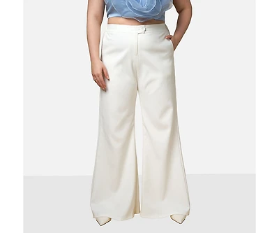 Rebdolls Plus Garden Rose Bell Bottom Pants W. Pockets