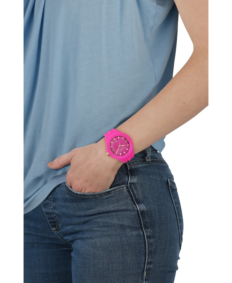 Versus Versace Men's Tokyo Silicone Date Quartz Pink Silicone Strap 42mm