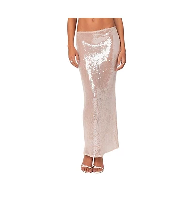 Riki Sheer Sequin Maxi Skirt