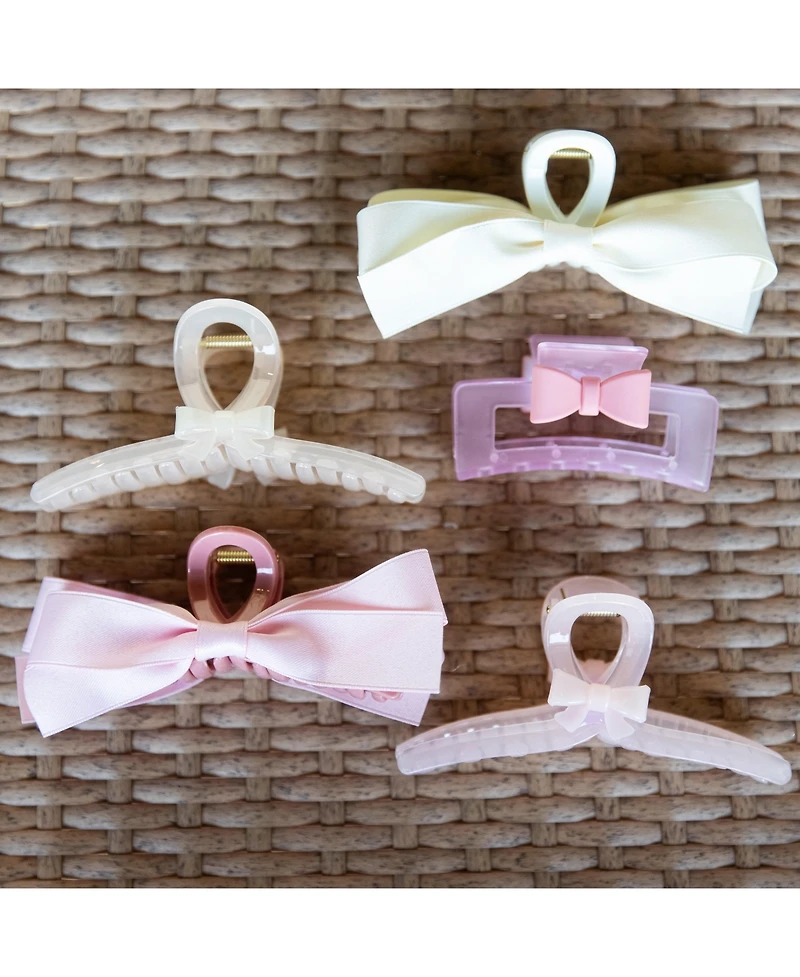 Looped Clip - Matte Pink Bow