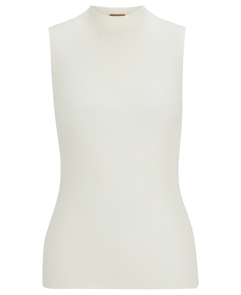Boss by Hugo Women's Sleeveless Mock-Neck Top