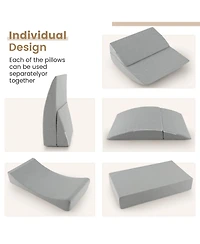 Sugift 4-in-1 Convertible Folding Sofa Bed with High-Density Foam