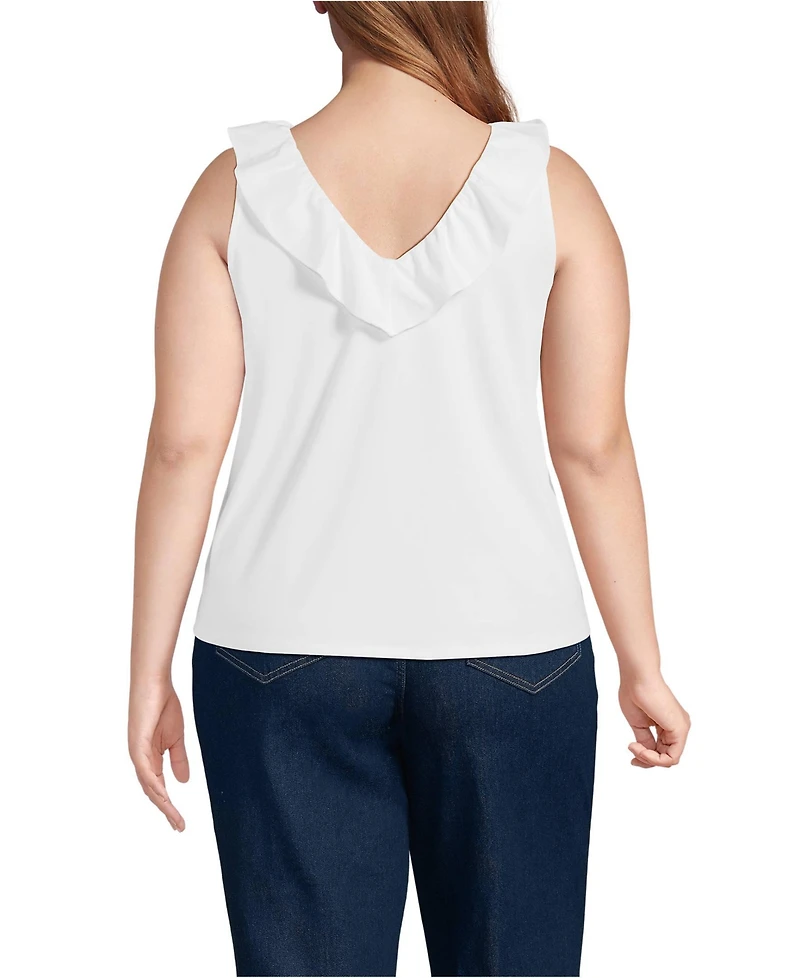 Lands' End Plus Lightweight Jersey Tank Top