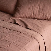 French Linen Quilted Sham Set