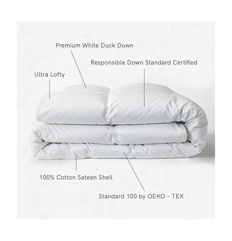 Light Weight 700 fill Power Luxury White Duck Down Comforter