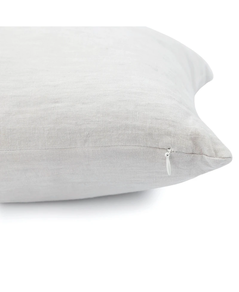 French Linen Decorative Throw Pillow - 22" x 15"